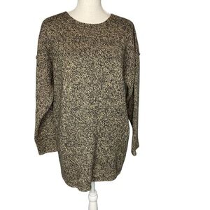 Eddie Bauer Vintage Wool Sweater Tan‎ Small Oversized